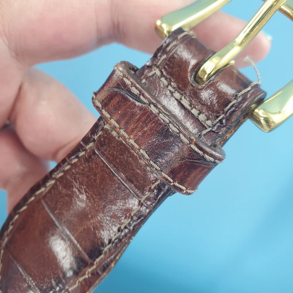 Hand made in America navy belt 34